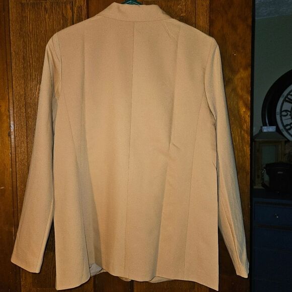 Alsogo Women’s Camel Khaki Blazer – Size Large, NWT, Career & Casual Layering - Picture 2 of 10